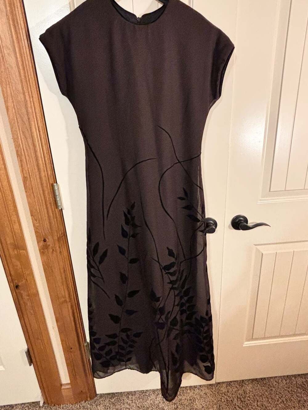 Coldwater Creek Dress Size 10 Brown Leaf